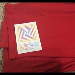 Lularoe TC red leggings